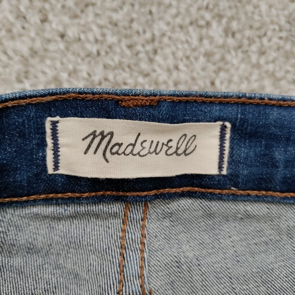 Madewell 9" High-Rise Skinny Jeans in Paloma Wash - Raw Hem Edition Size 25 - Picture 7 of 15